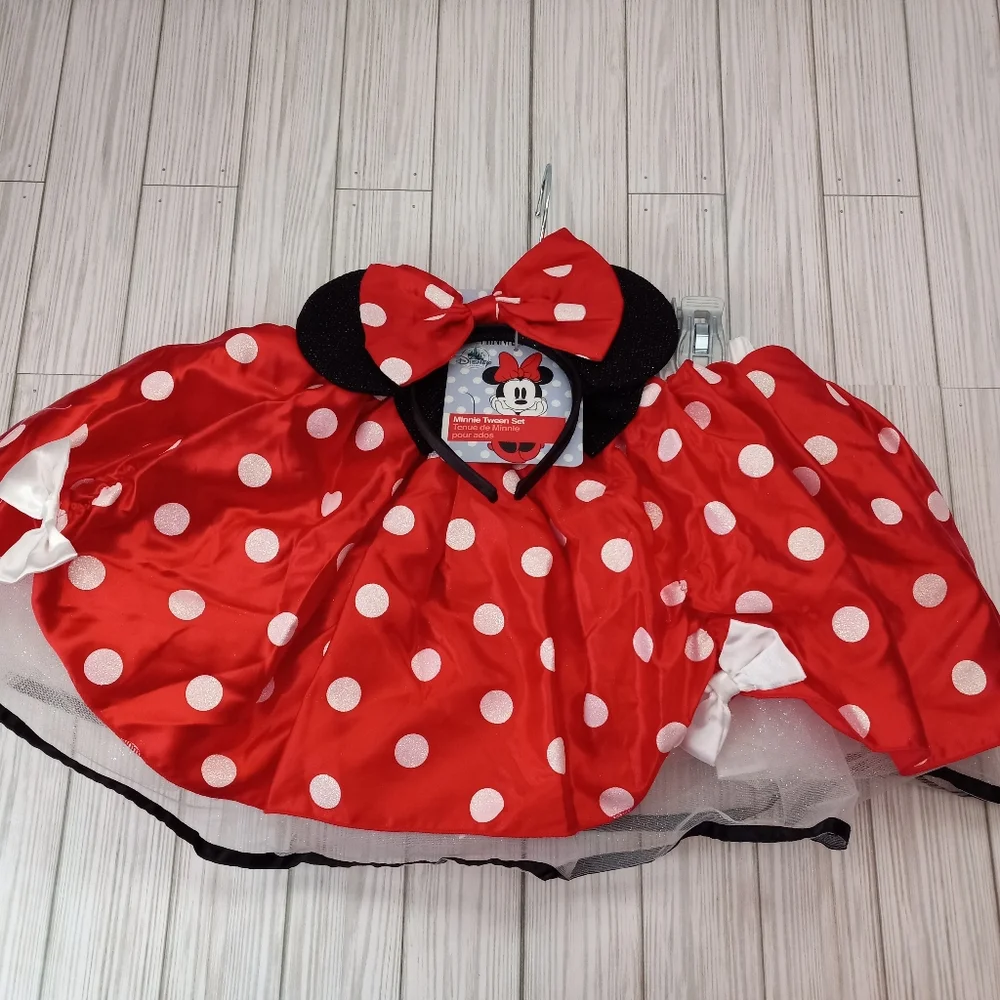 Disney Store Minnie Mouse Tween Skirt & Headband Set